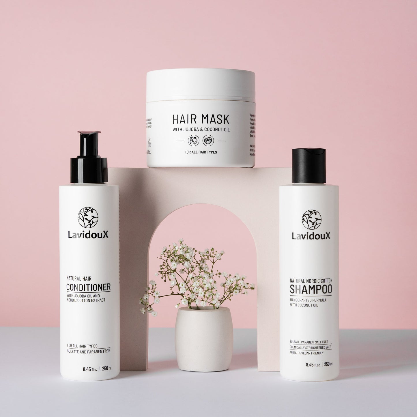 Natural Hair Shampoo with Nordic Cotton Extract & Coconut Oil