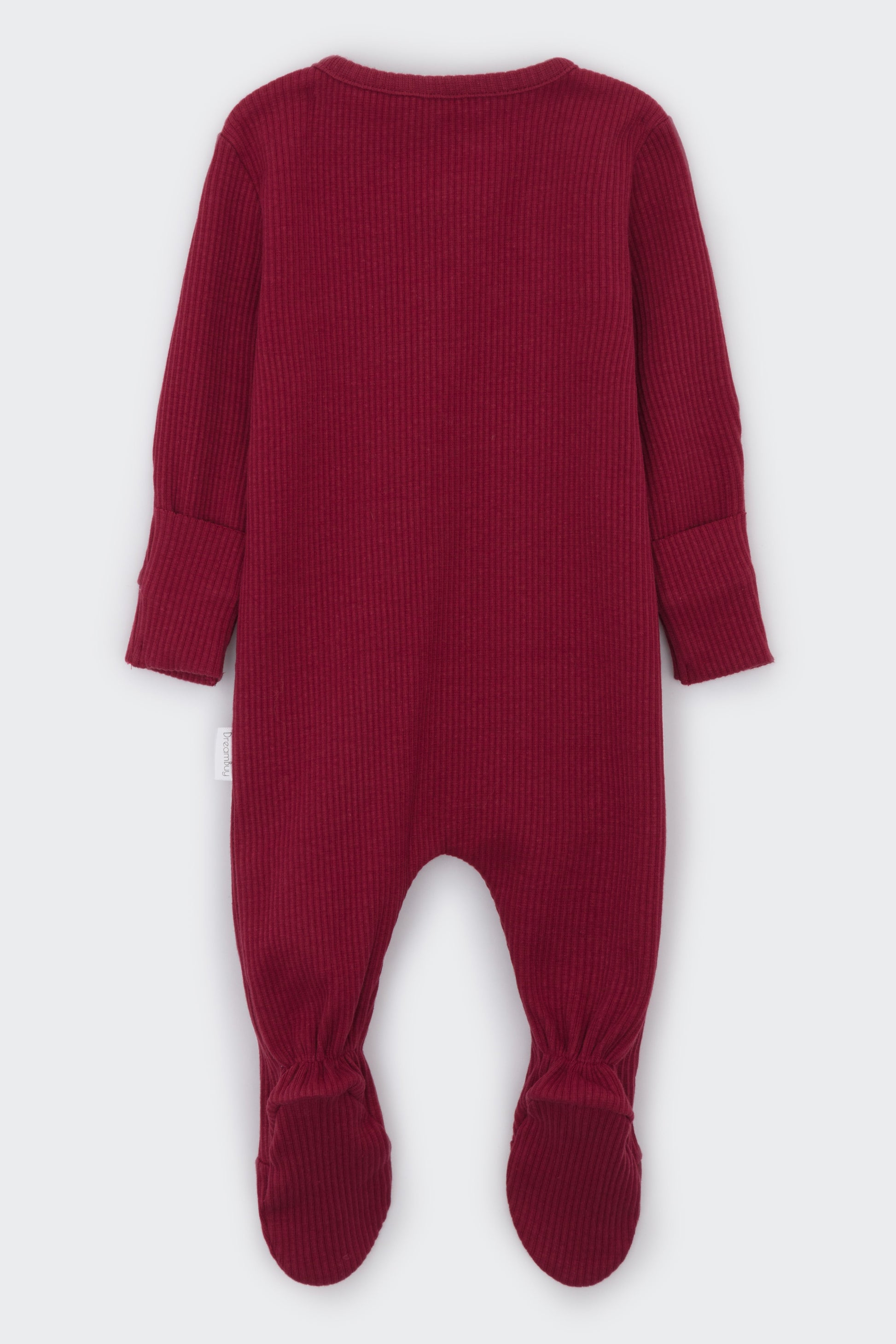 Claret Red Zip Sleepsuit-3