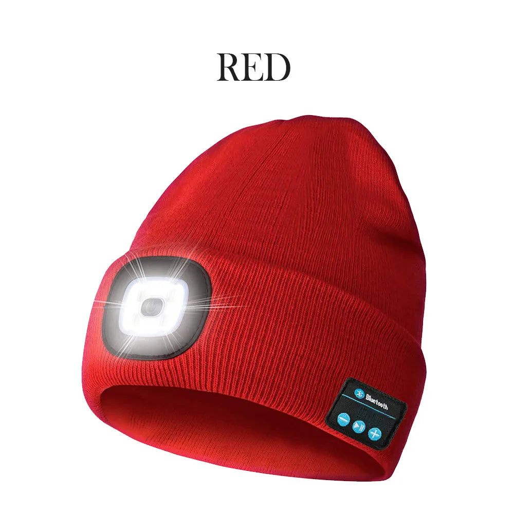 Vibe Geeks Bluetooth Music Knitted Hat with LED Lamp Cap- USB Charging-5