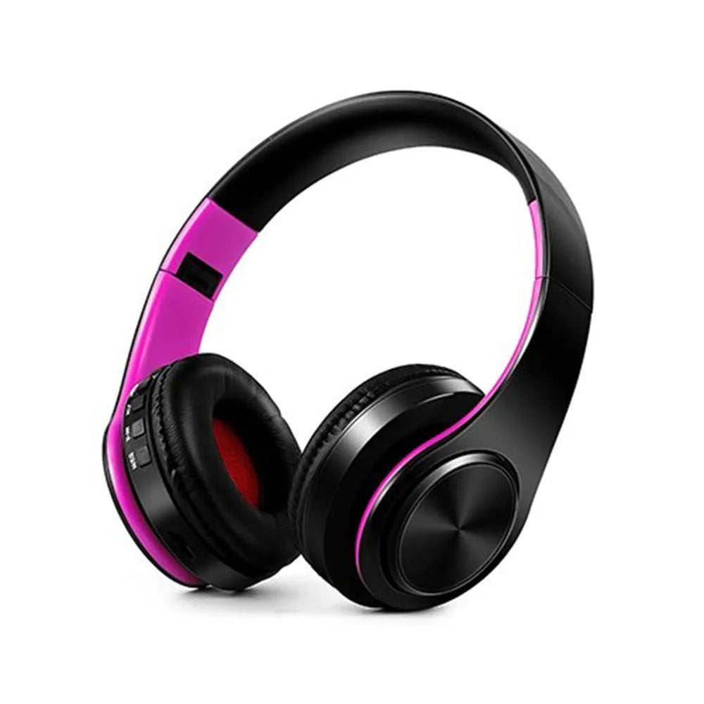 Vibe Geeks Foldable Wireless Bluetooth Stereo Headset with TF Card Slot- USB Charging-7