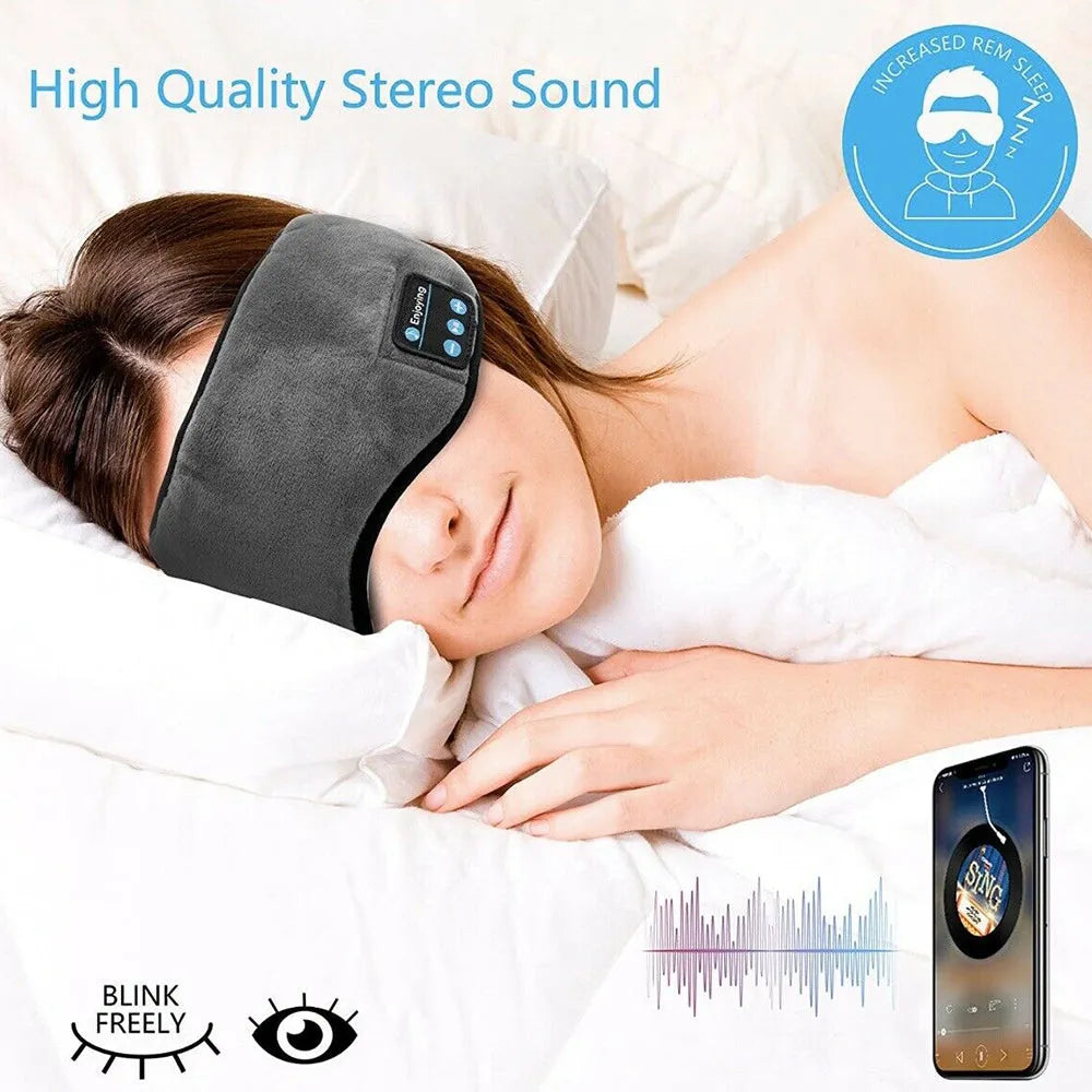 Vibe Geeks Wireless USB Rechargeable Washable Musical BT Sleeping Eye Mask-4