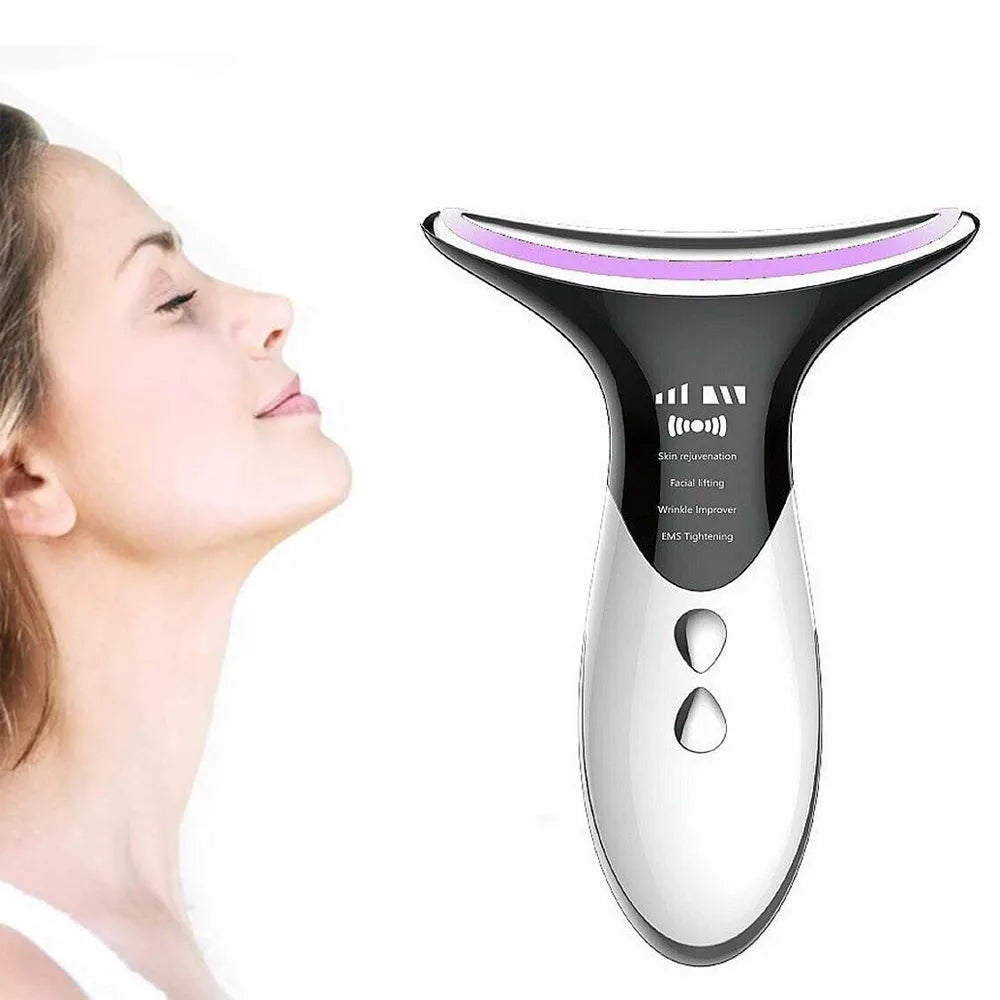 Vibe Geeks Skin Rejuvenation EMS LED Photon Therapy Neck Massager- USB Charging-3