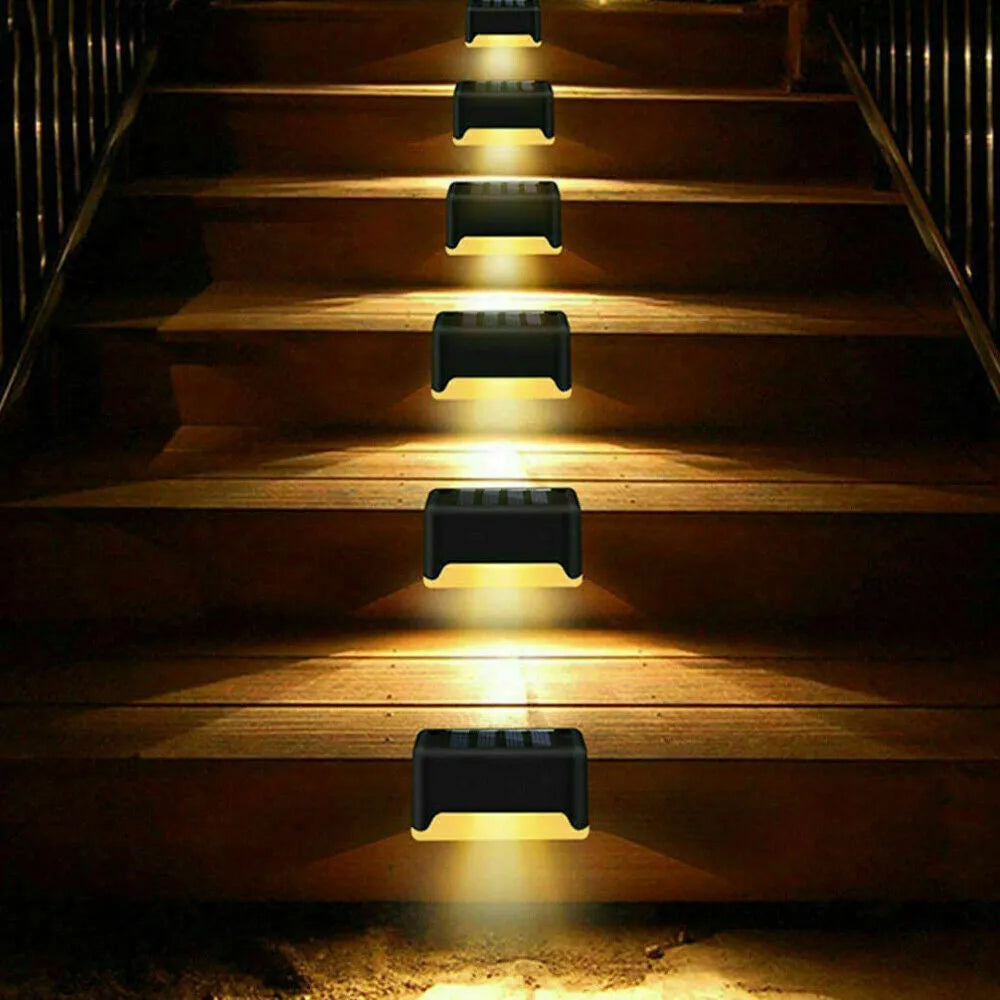 Vibe Geeks LED Light Solar Powered Staircase Step Light for Outdoor-8