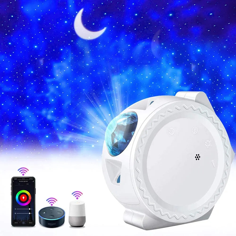 Vibe Geeks LED Night Light Wi-Fi Enabled Star Projector with Nebula Cloud (USB Power Supply)-4