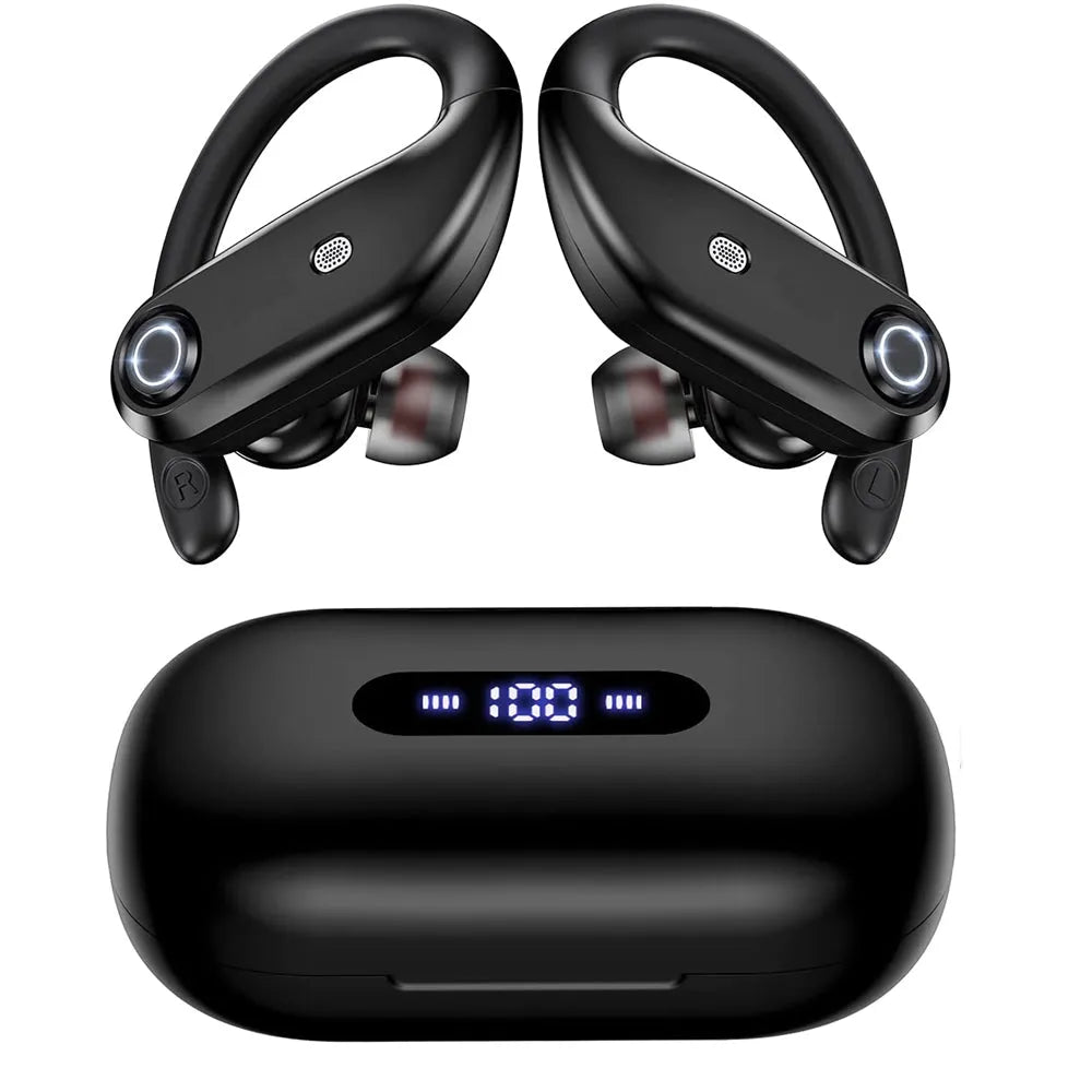 Vibe Geeks TWS Wireless Earbuds Over Ear Earphones with USB Charging Case-1