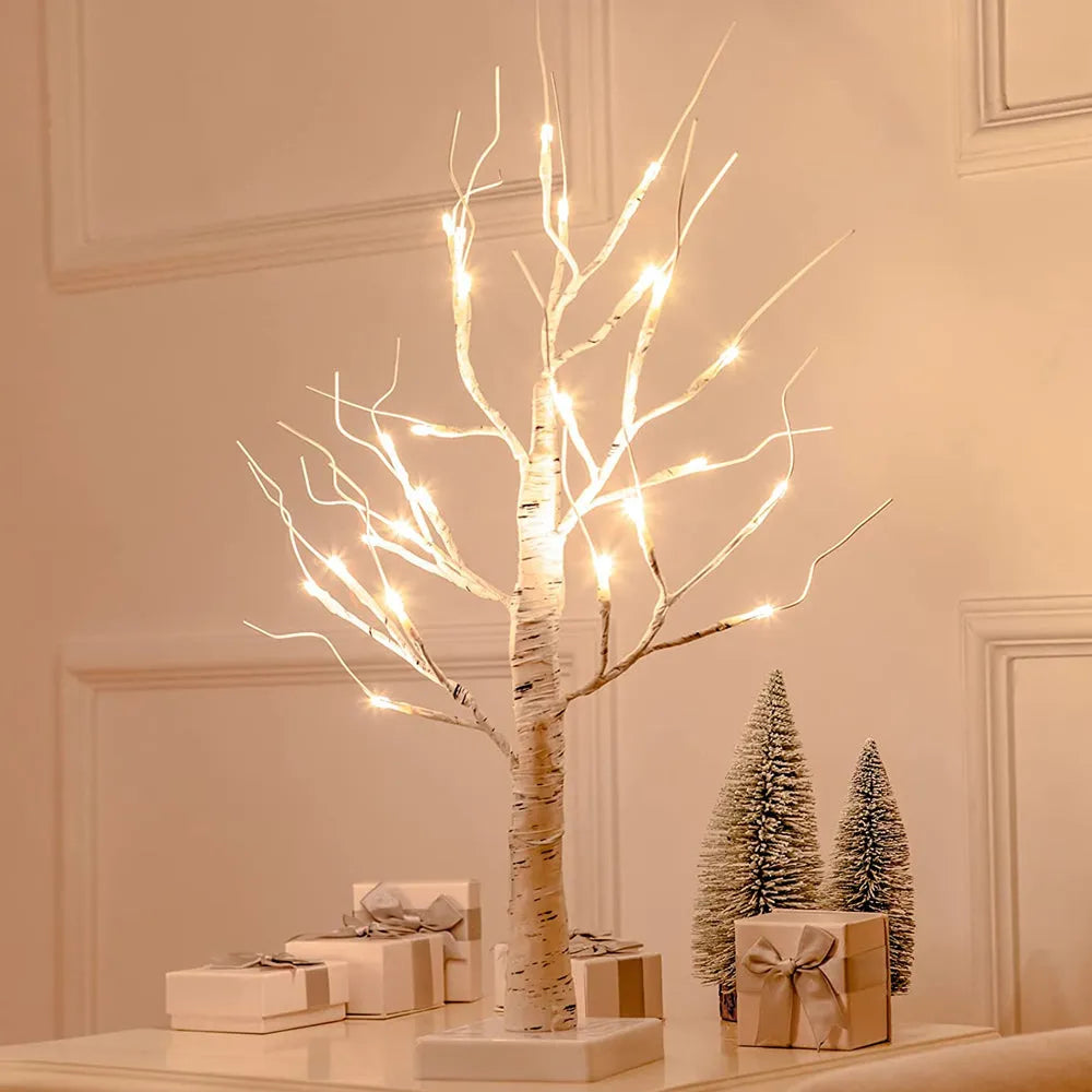 Vibe Geeks LED Illuminated Birch Tree for Home and Holiday Decoration- USB Charging-3