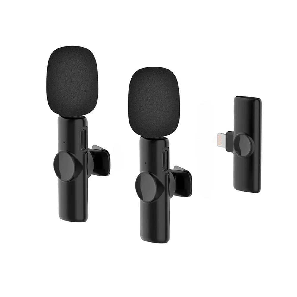 Vibe Geeks Rechargeable Wireless Mini Plugged-in Microphone Lapel with Clip-8