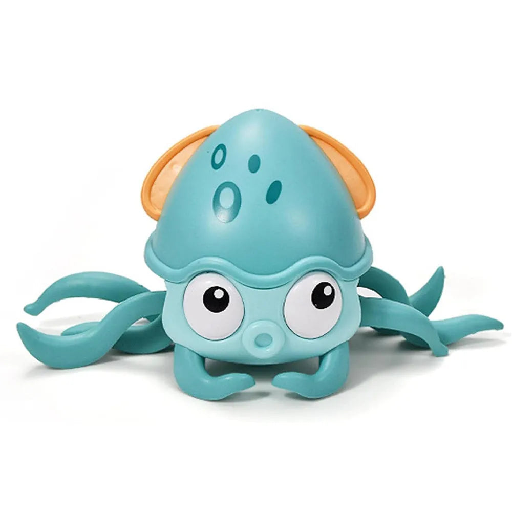 Vibe Geeks Interactive Crawling Octopus Toy with Obstacle Avoidance LED Lights Music USB -Rechargeable-1