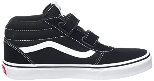 Vans Unisex Boys Ward Mid V Sneaker - (Suede/Canvas) Black/White by PDPro