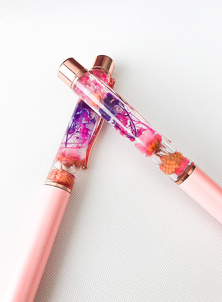 Luxury Floral Pen - Rose Gold-3