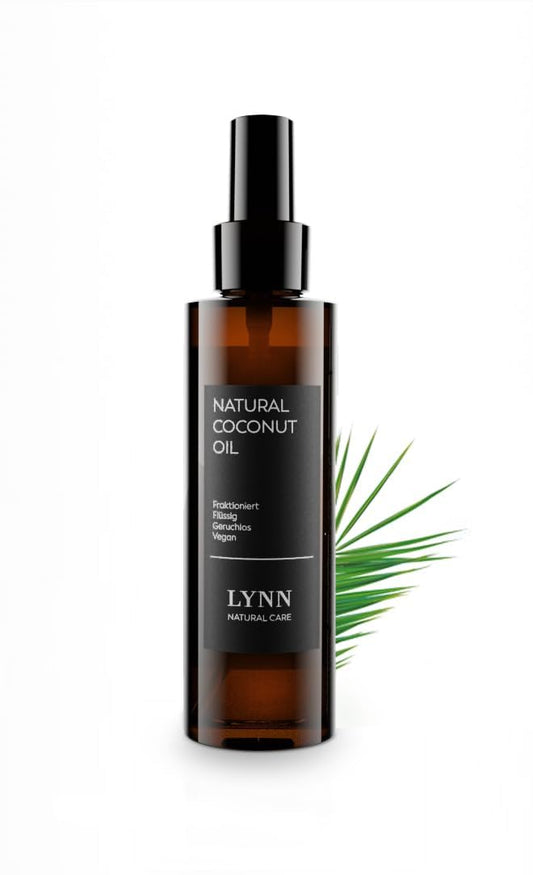 LYNN NATURAL CARE Flüssiges Kokosöl von PDPro | MCT-Öl | Mit Sprühspender | 100 % natürlicher Feuchtigkeitsspender für Haut und Haar | 200 ml | Fraktioniertes Kokosöl