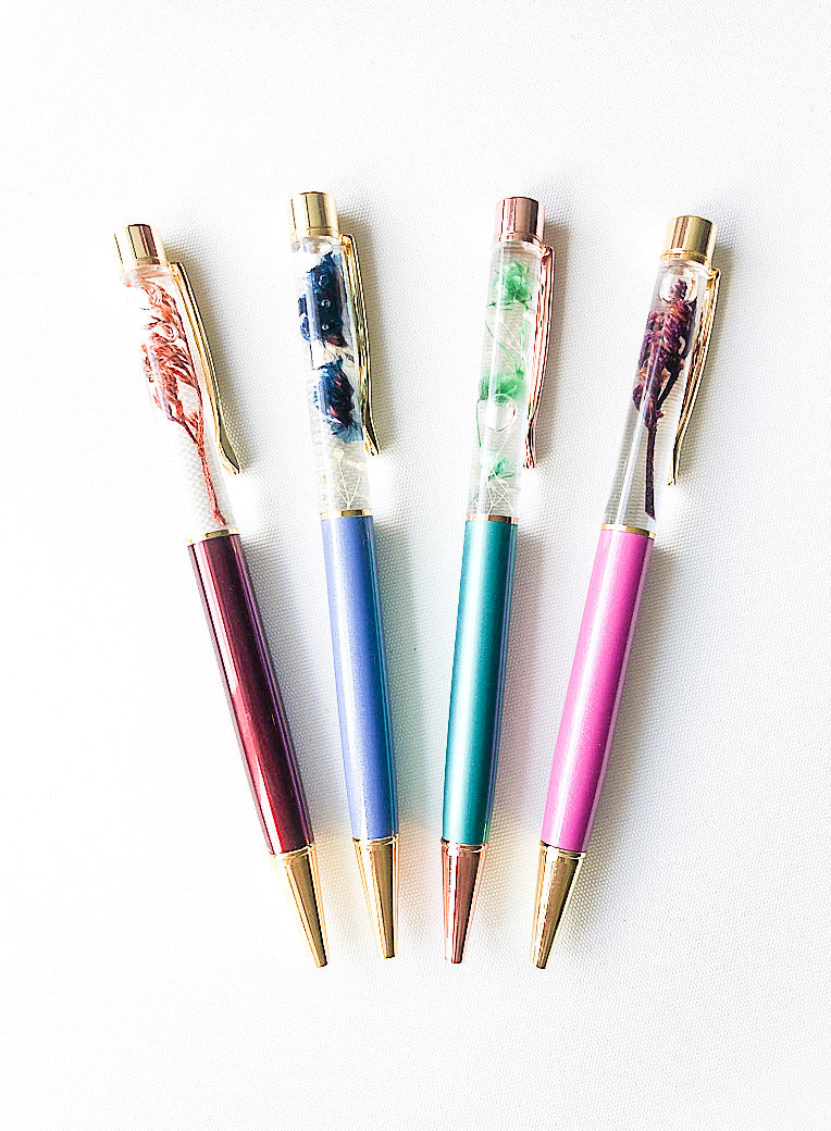 Luxury Floral Pen - Gold-0