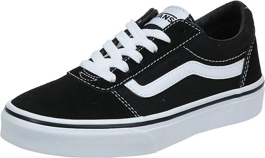 Vans Ward Boys' Sneaker - Suede/Canvas Black/White by PDPro