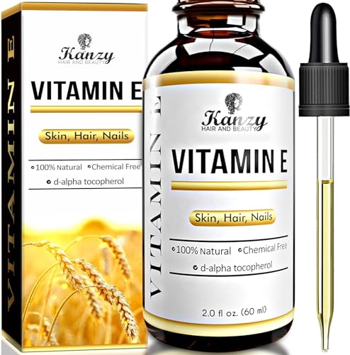 KANZY Vitamin E Öl Bio Tropfen für Kosmetik 60ml – 100% natürliches d-Alpha-Tocopherol by PDPro