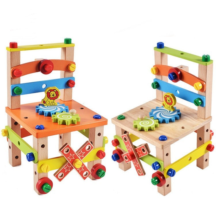 Children's Chair Building Block Toys