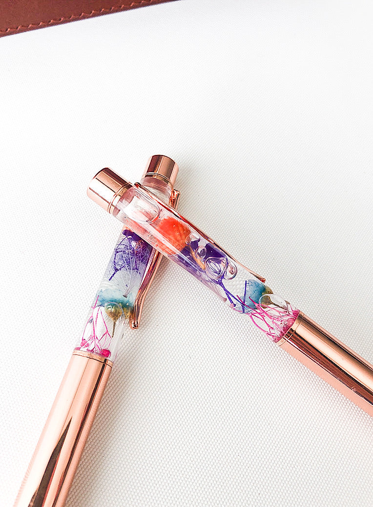 Luxury Floral Pen - Rose Gold-1