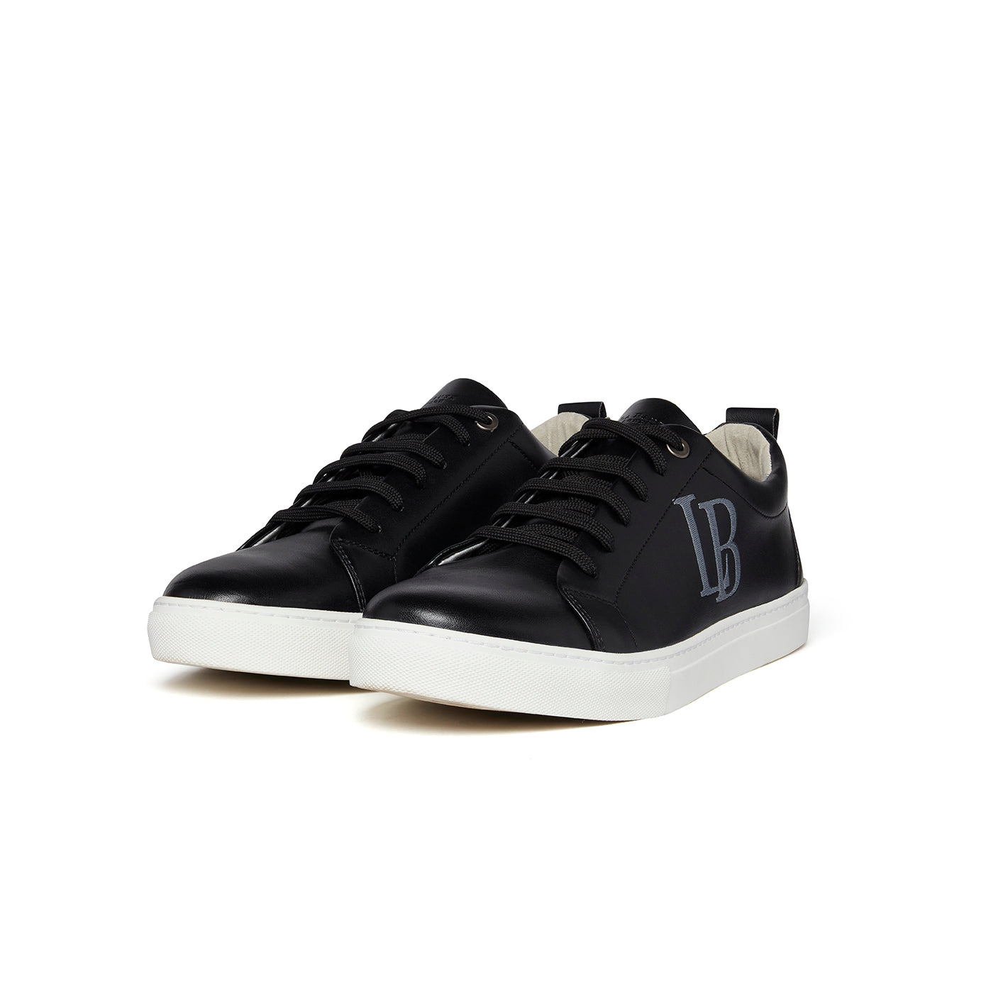 LB Black Apple Leather Sneakers Men-1