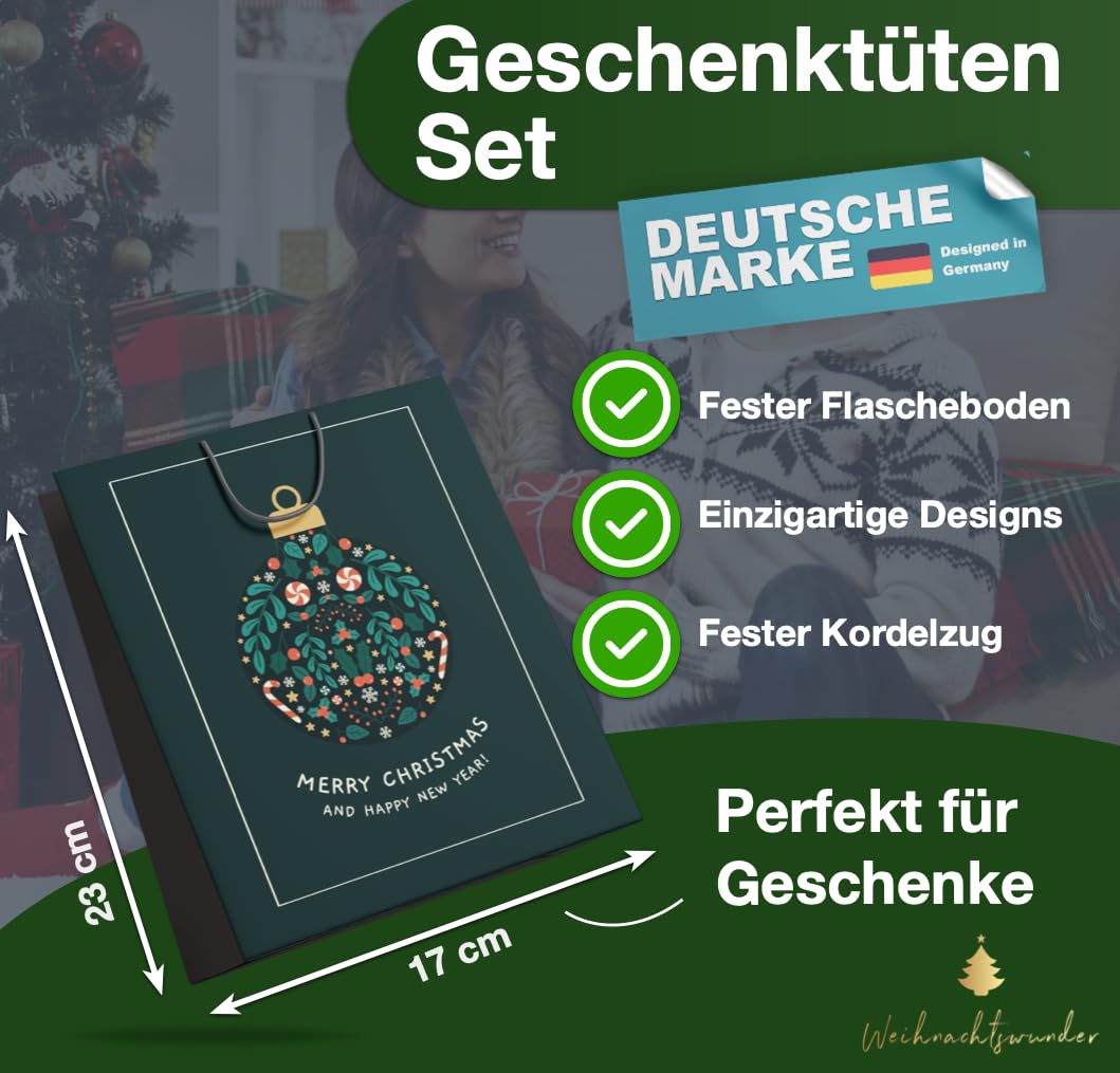 Das ultimative Weihnachtswunder: Weihnachtswunder® 12x XXL-Geschenktüten by PDPro