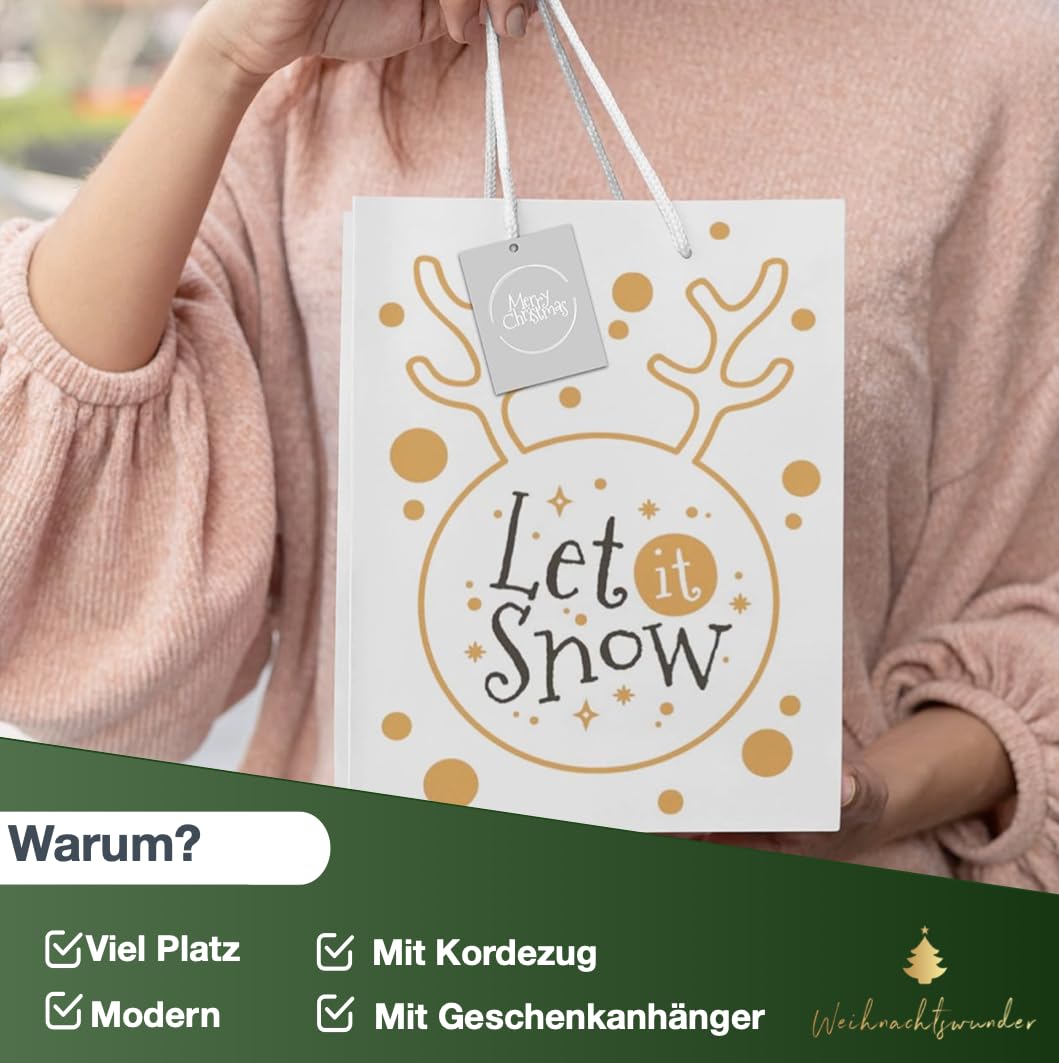 Das ultimative Weihnachtswunder: Weihnachtswunder® 12x XXL-Geschenktüten by PDPro