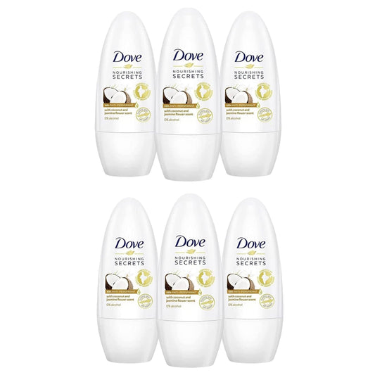 Dove Secrets of Care Deodorant Roll-On - Coconut & Jasmine Blossom 50 ml 6 Stück by PDPro