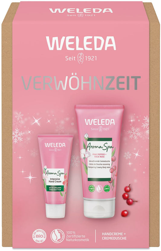 WELEDA Bio Weihnachtsgeschenkset - AROMA SPA Limited Edition Duschgel &amp; Handcreme by PDPro