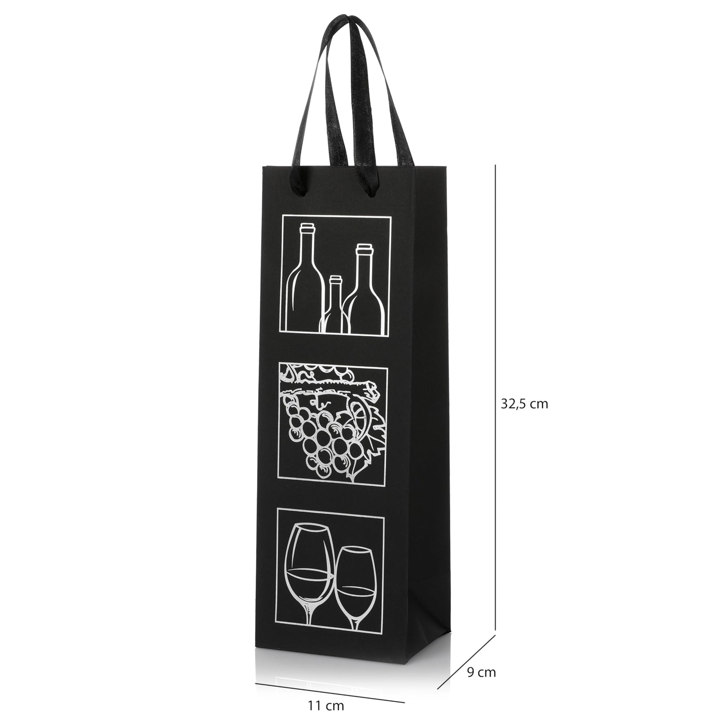 Van Henry Bottle Gift Bags - 10 Pack of Elegant Wine Gift Bags for Bottles by PDPro