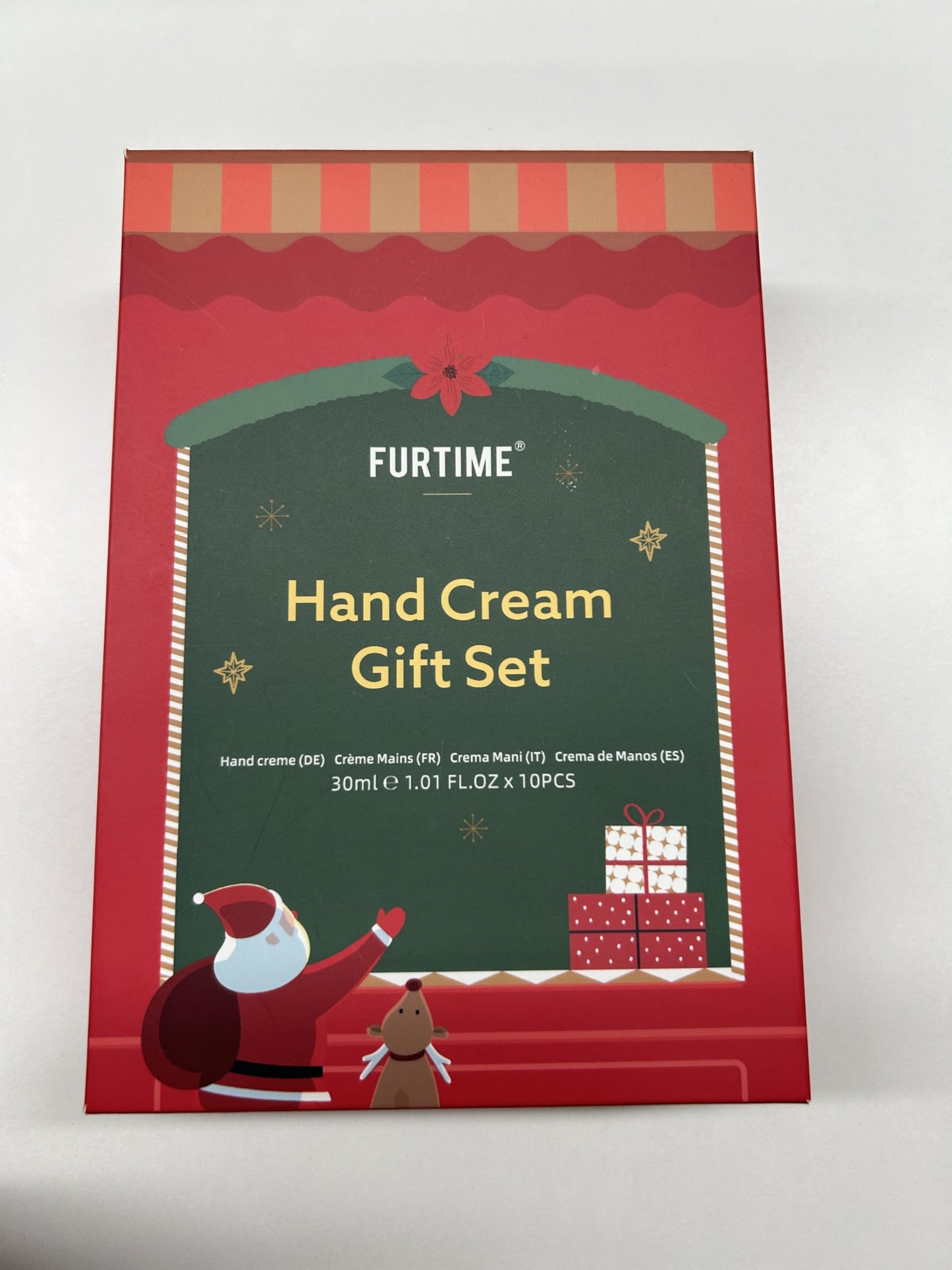 FURTIME Handcreme-Miniset by PDPro | 10-teiliges parfümiertes Handcremeset für sehr trockene Hände | Weihnachtsgeschenkset | Perfektes kleines Dankeschön-Geschenk für Frauen, Männer, Kollegen und Kinder