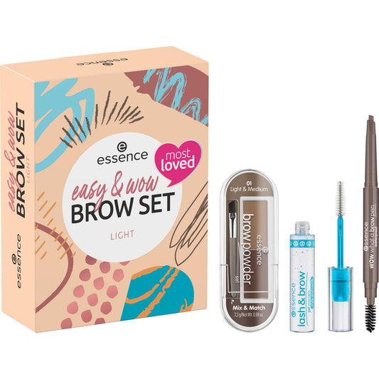 Easy & WOW Brow Set von essence cosmetics (3-tlg.) | Geschenkset für Frauen | Vegan | Ohne Mikroplastik by PDPro