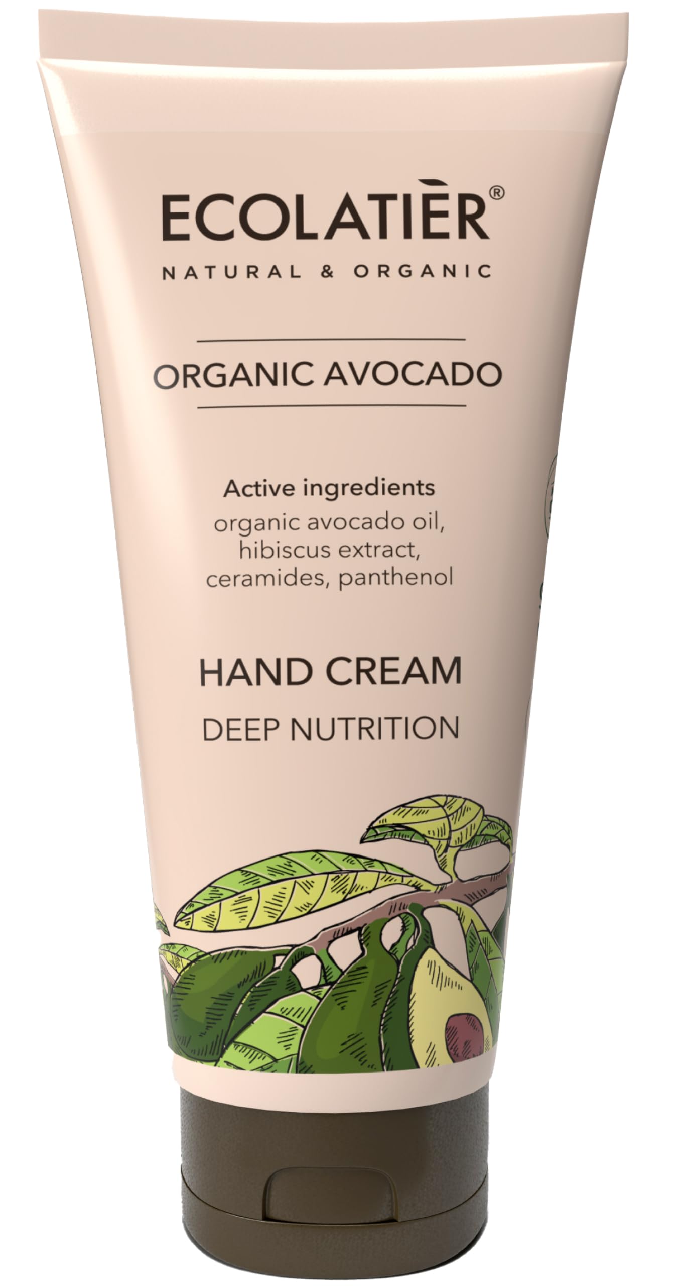 Crema per le mani ECOLATIER by PDPro, 100 ml - Cura profonda e protezione con olio di avocado biologico, vegano, pantenolo e ceramide, lenisce, nutre e protegge dalle intemperie per una pelle morbida come la seta