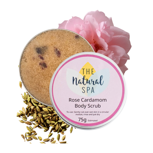 Rose and Cardamom Body Scrub - 3 different size option-0