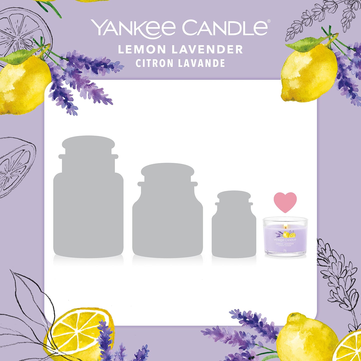 Yankee Candle Geschenkset | Duftkerzen, Wachs, Zitrone-Lavendel, Einheitsgröße by PDPro