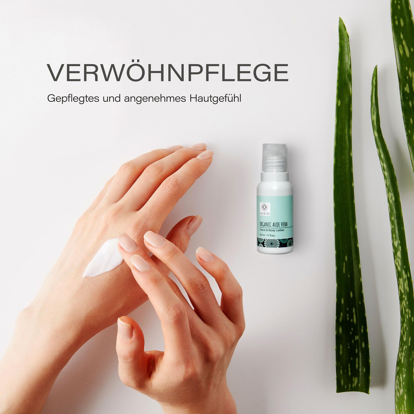 Leo & Lilo Kleiner Gruß Hand & Bodylotion mit sanft pflegender Bio Aloe Vera - 3 x 50 ml in wunderschöner weihnachtlicher Merry Christmas Geschenkverpackung by PDPro