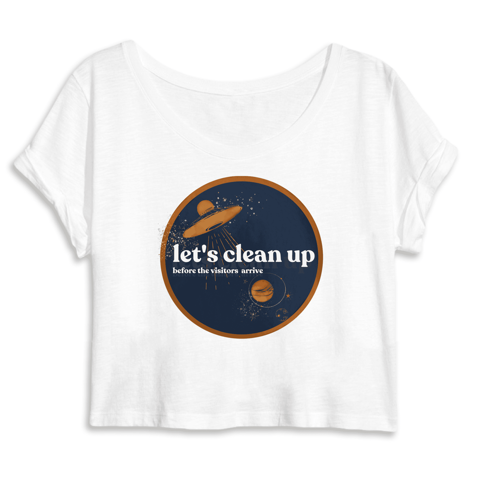 Let's Clean Up Badge Crop Top-4