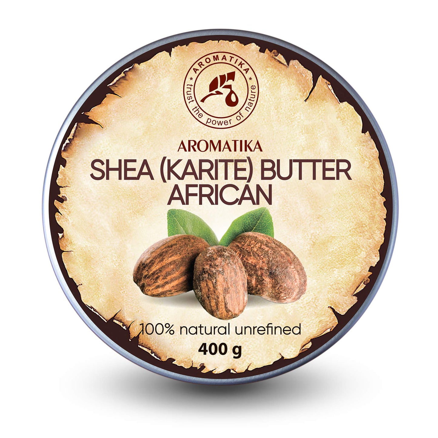 Sheabutter, kaltgepresst und unraffiniert, 400 g by PDPro – reine und natürliche Karité-Körperbutter aus Ghana