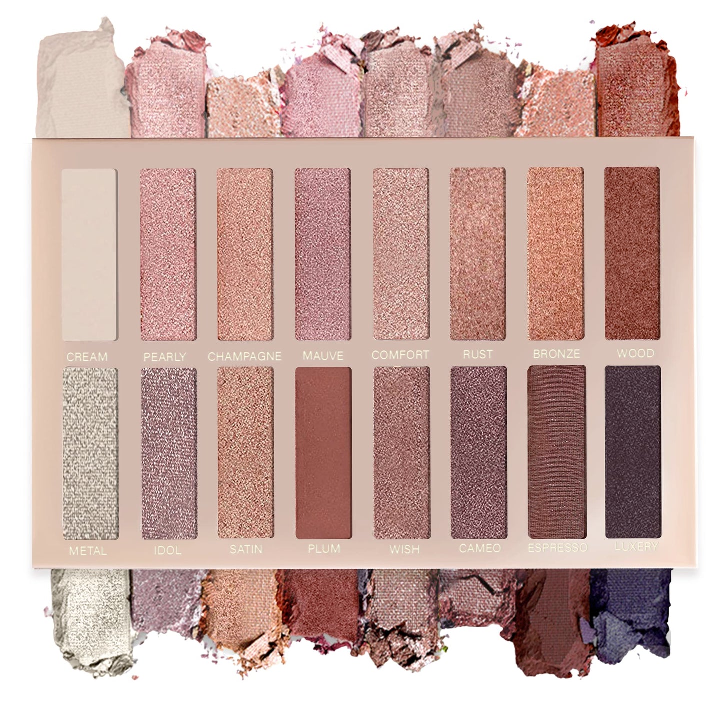 Lamora | Nude Exposed Eyeshadow Palette – 16 Highly Pigmented Shades for Professional Makeup by PDPro