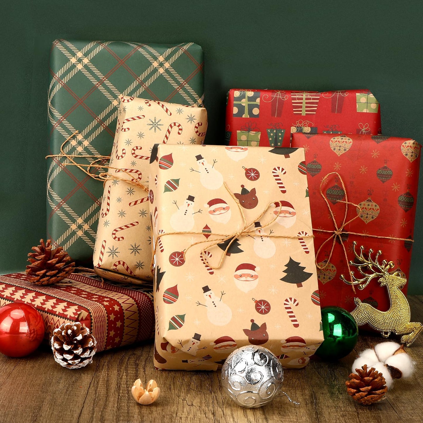 Farerkass Weihnachtsgeschenkpapier-Set – 6 Bögen à 70 x 50 cm by PDPro