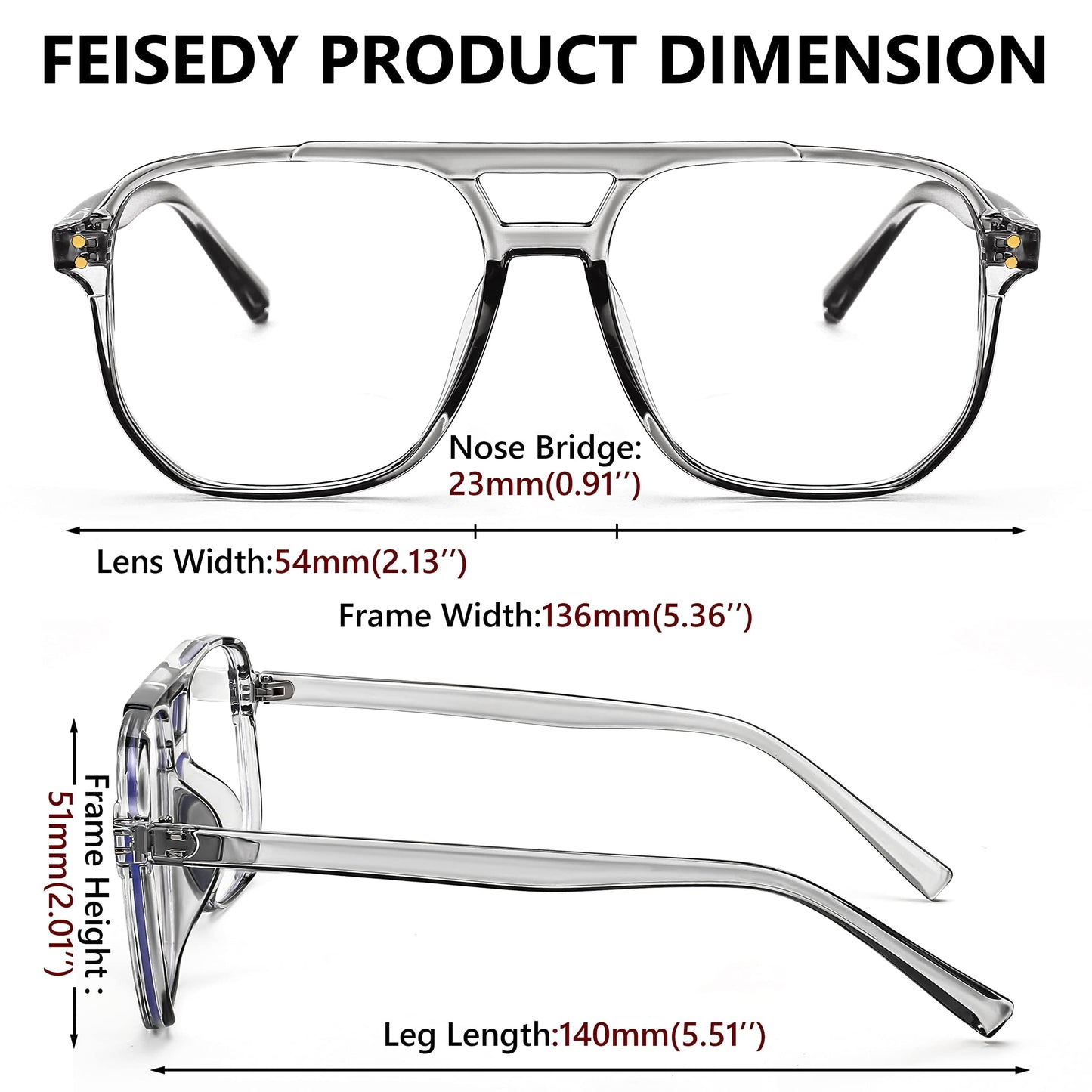 FEISEDY Blue Light Blocking Glasses by PDPro