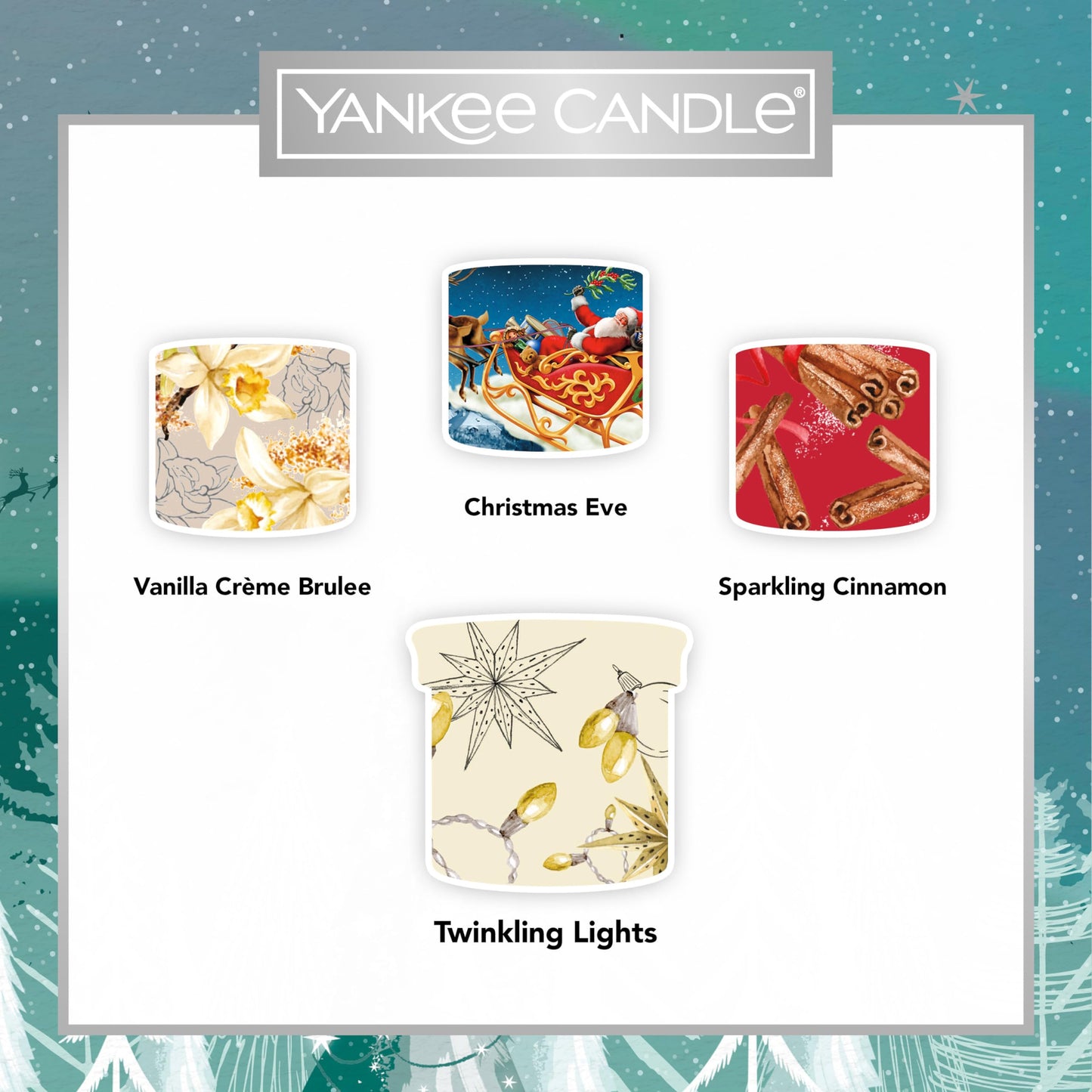 Set regalo Yankee Candle | 3 candele votive profumate e 1 candela piccola Signature Tumbler | Collezione Bright Lights by PDPro