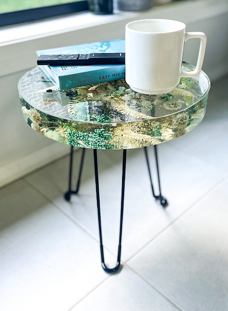 Wedding Bouquet Preservation - Resin Side Table-3