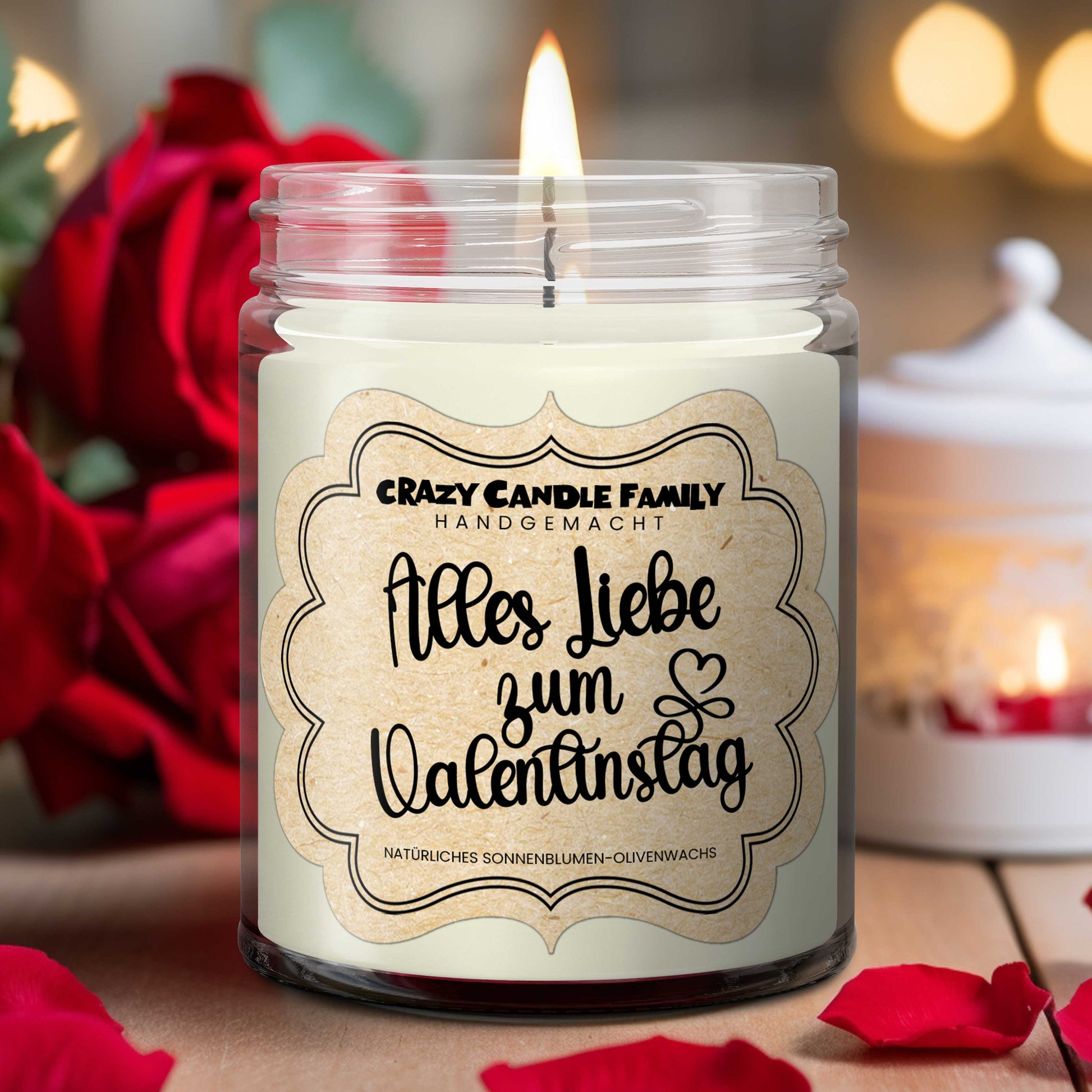 Alles Liebe zum Valentinstag - Personalisierte Valentinstag Kerze Valentinstag Geschenk für Sie Geschenk für Valentinstag Geschenke für Frau-1