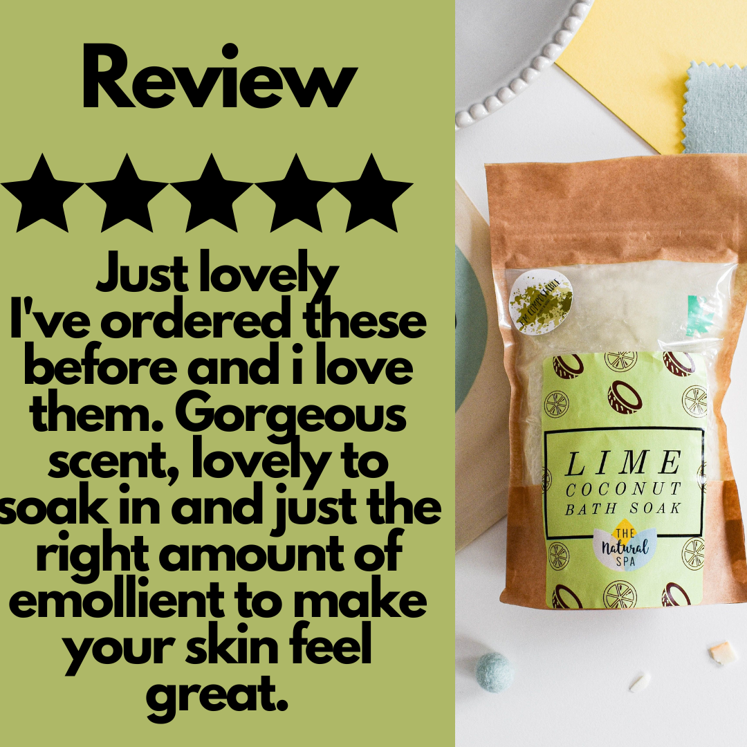 225g Lime and Coconut Bath Soak - Compostable pouch-3