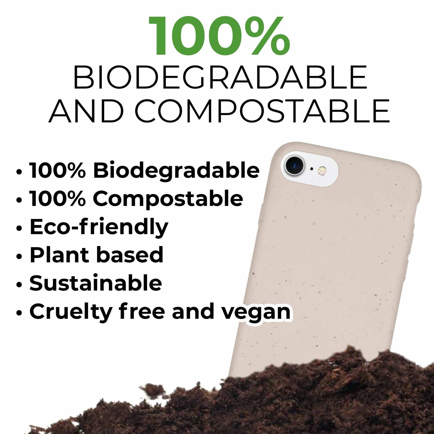 Biodegradable Personalized Phone Case - Natural White by PDPro