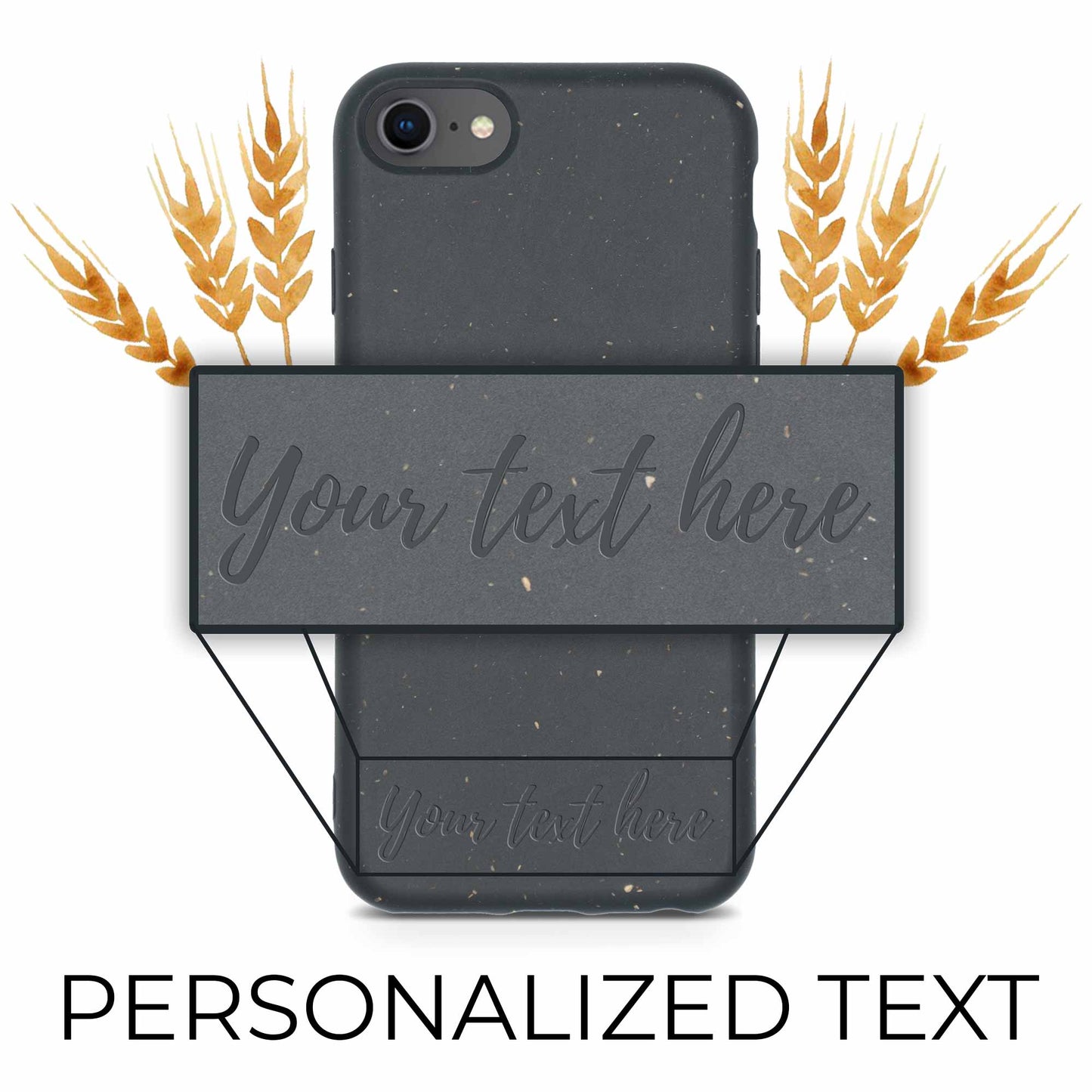 Biodegradable Personalized Phone Case - Black by PDPro