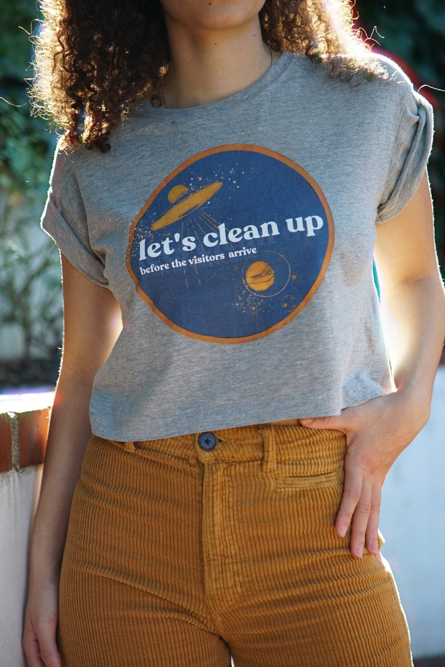 Let's Clean Up Badge Crop Top-1