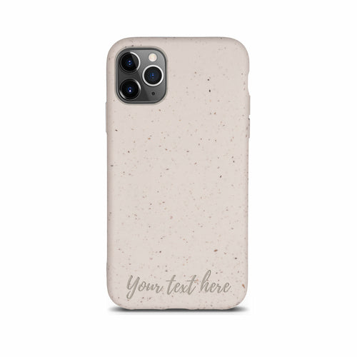 BIODEGRADABLE PERSONALIZED PHONE CASE - NATURAL WHITE by PDPro