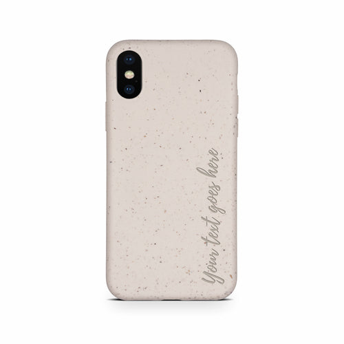 BIODEGRADABLE PERSONALIZED PHONE CASE - NATURAL WHITE by PDPro