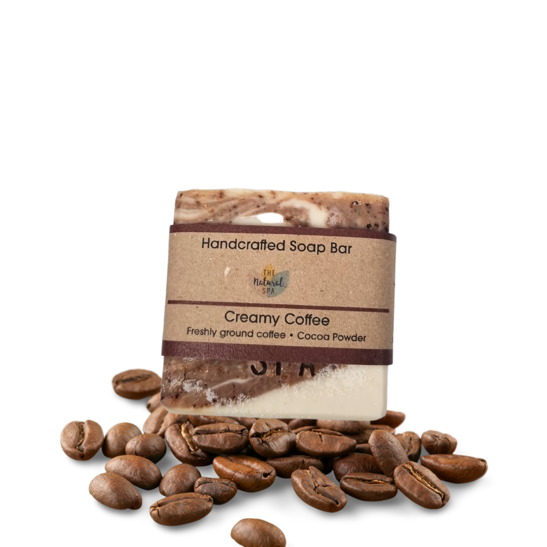 Creamy Coffee Soap Bar - Naturally exfoliating - - 3 different styles-0