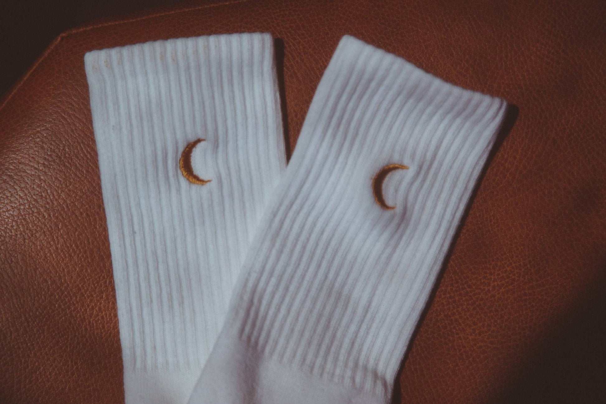 Moon Landing Embroidered Socks-1