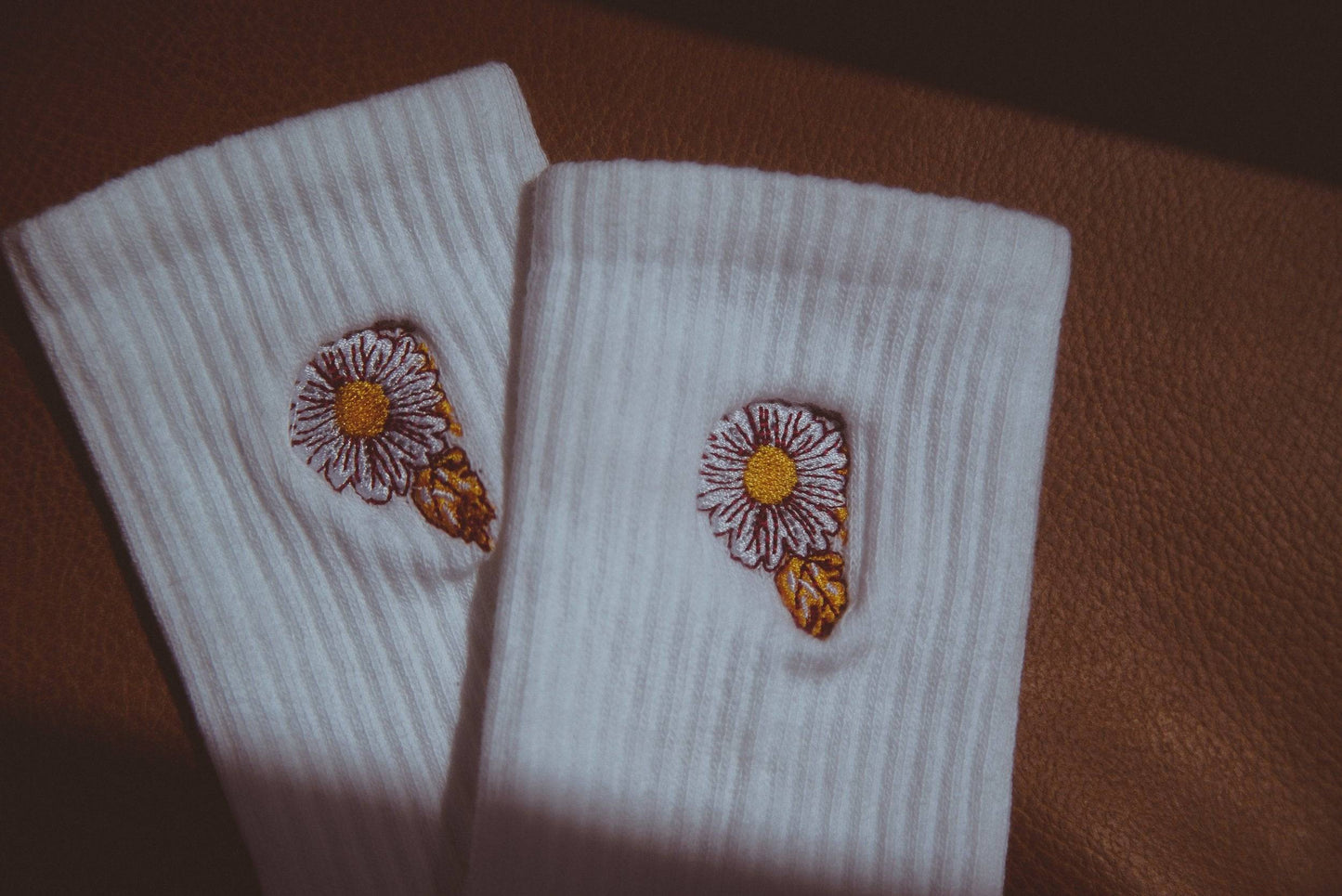 Flower Power Embroidered Socks-3