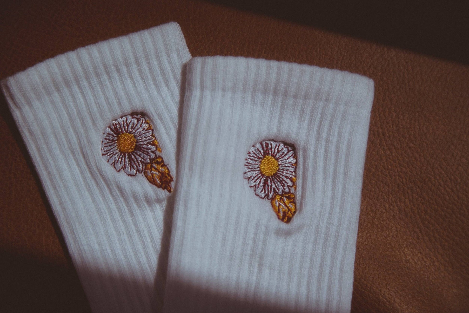 Flower Power Embroidered Socks-3